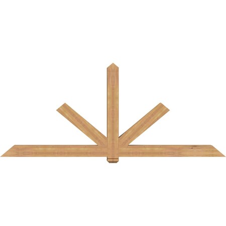 Ekena Millwork Kennewick Timber Gable Bracket, Western Red Cedar, 108"W x 45"H x 5 1/2"D x 5 1/2"F, 10/12 Pitch GBW108X45X0606KEN00SWR